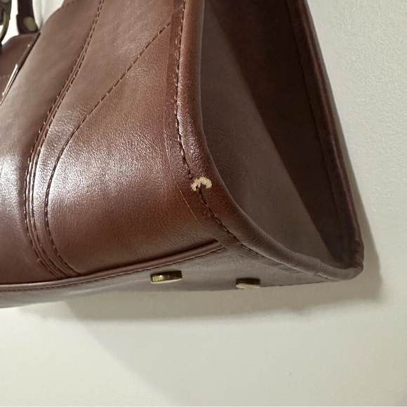 FRYE and Co Women's Large Cognac Tote Handbag Brown - Picture 5 of 15